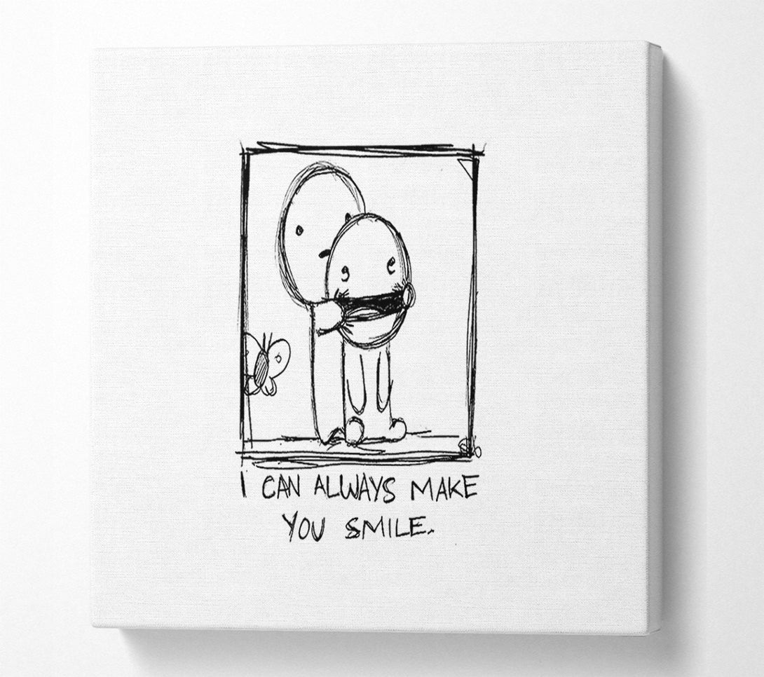  A Canvas Print of Love Quote I Can Always Make You Smile Canvas Wall Art