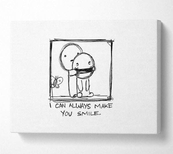  A Canvas Print of Love Quote I Can Always Make You Smile Canvas Wall Art