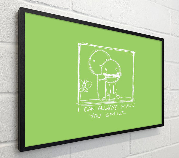 Love Quote I Can Always Make You Smile Lime Green