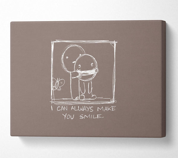  A Canvas Print of I Can Always Make You Smile Beige Canvas Print