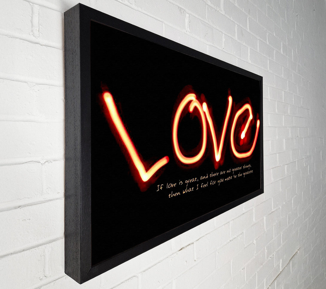  A Canvas Print of Love Quote If Love Is Great Canvas Print