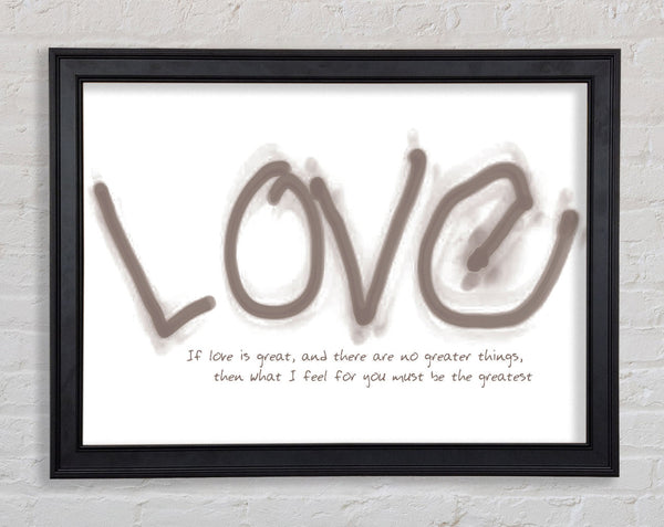 Liebesspruch Wenn die Liebe groß ist Beige