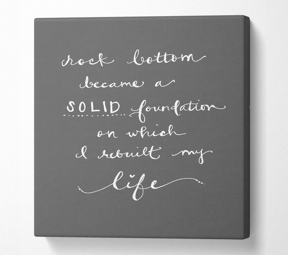  A Canvas Print of Rock Bottom Grey Canvas Wall Art