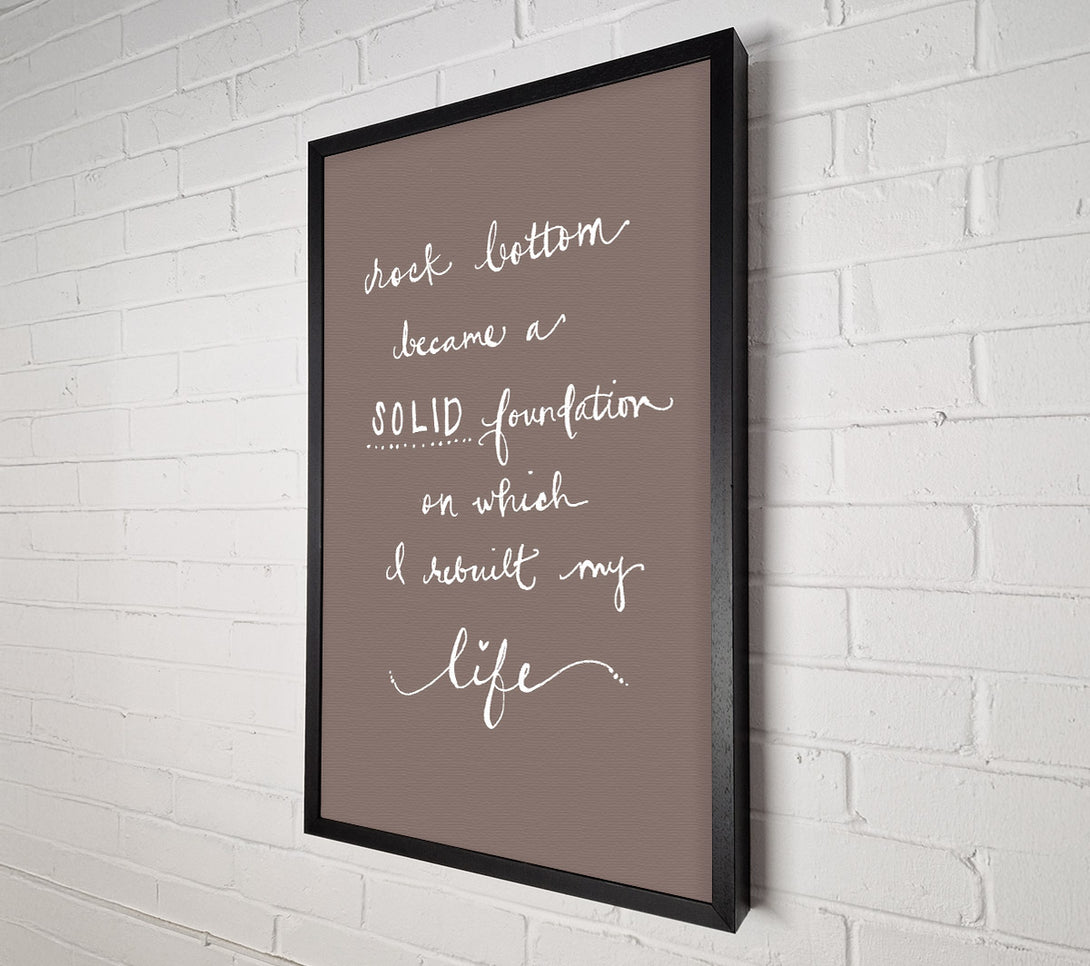  A Canvas Print of Rock Bottom Beige Canvas Wall Art