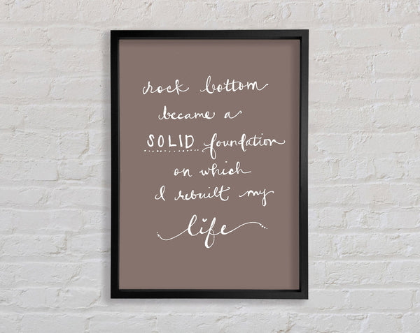 Rock Bottom Beige Framed Print