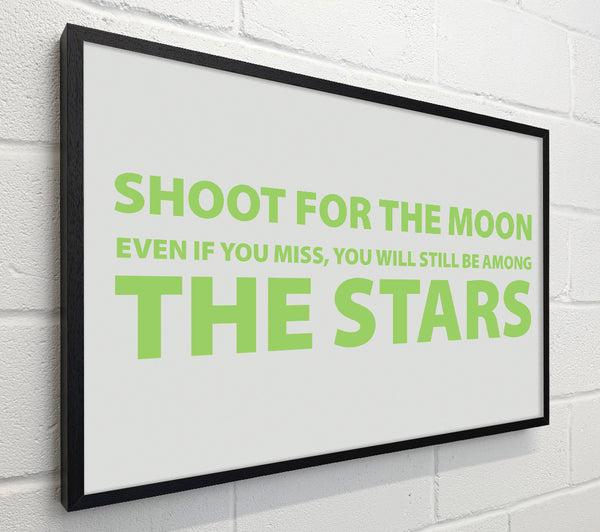 Motivational Quote Shoot For The Moon Lime Green