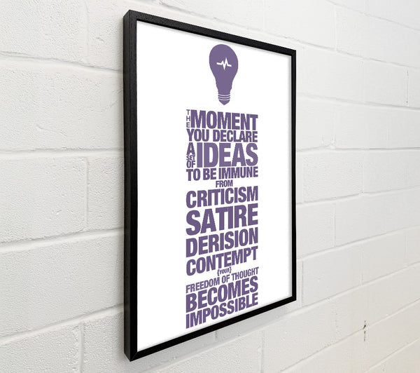 Motivational Quote Freedom Of Thought Lilac