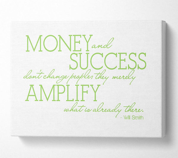 Motivational Quote Will Smith Money And Success Lime Green
