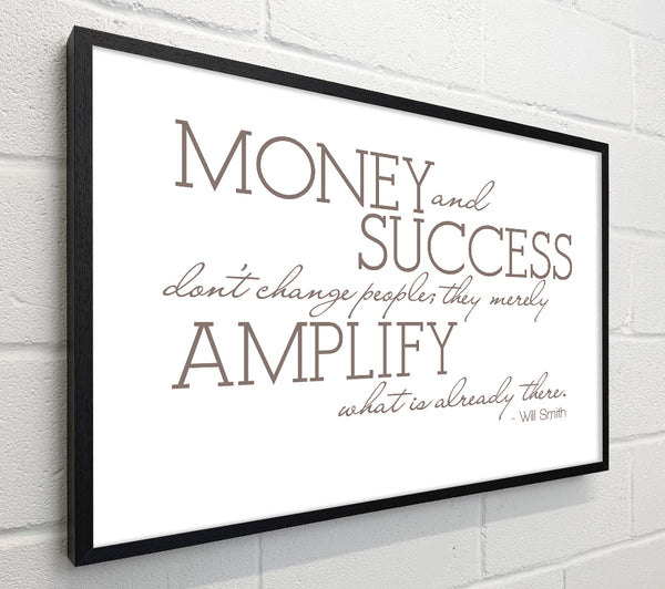 Movie Quote Will Smith Money And Success Beige