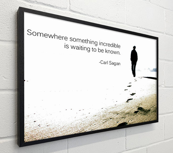 Motivational Quote Carl Sagan Somewhere Something