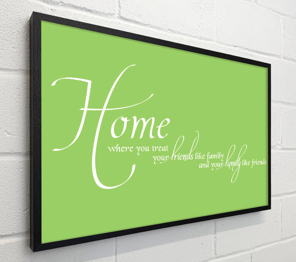 Family Quote Home Family Friends Lime Green