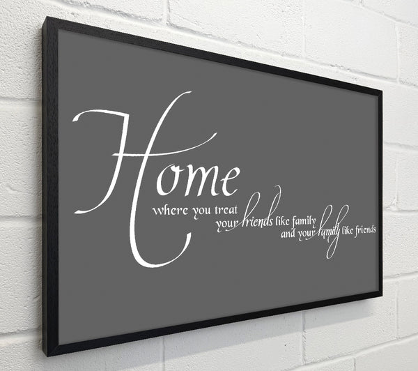 Family Quote Home Family Friends Grey