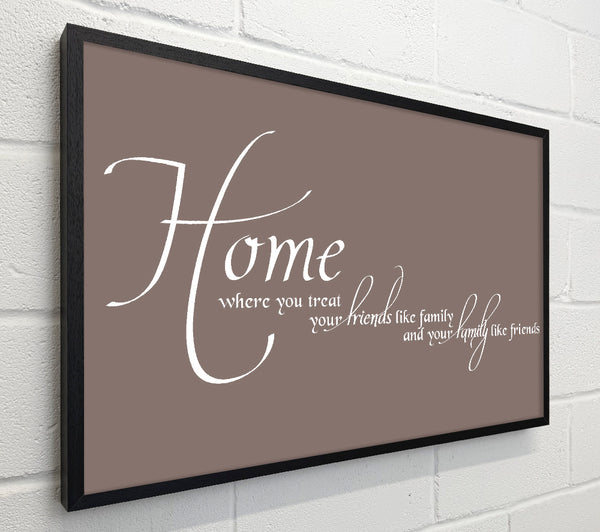 Family Quote Home Family Friends Beige