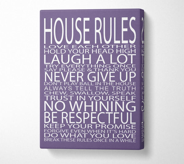 Family Quote House Rules Love Each Other Lilac