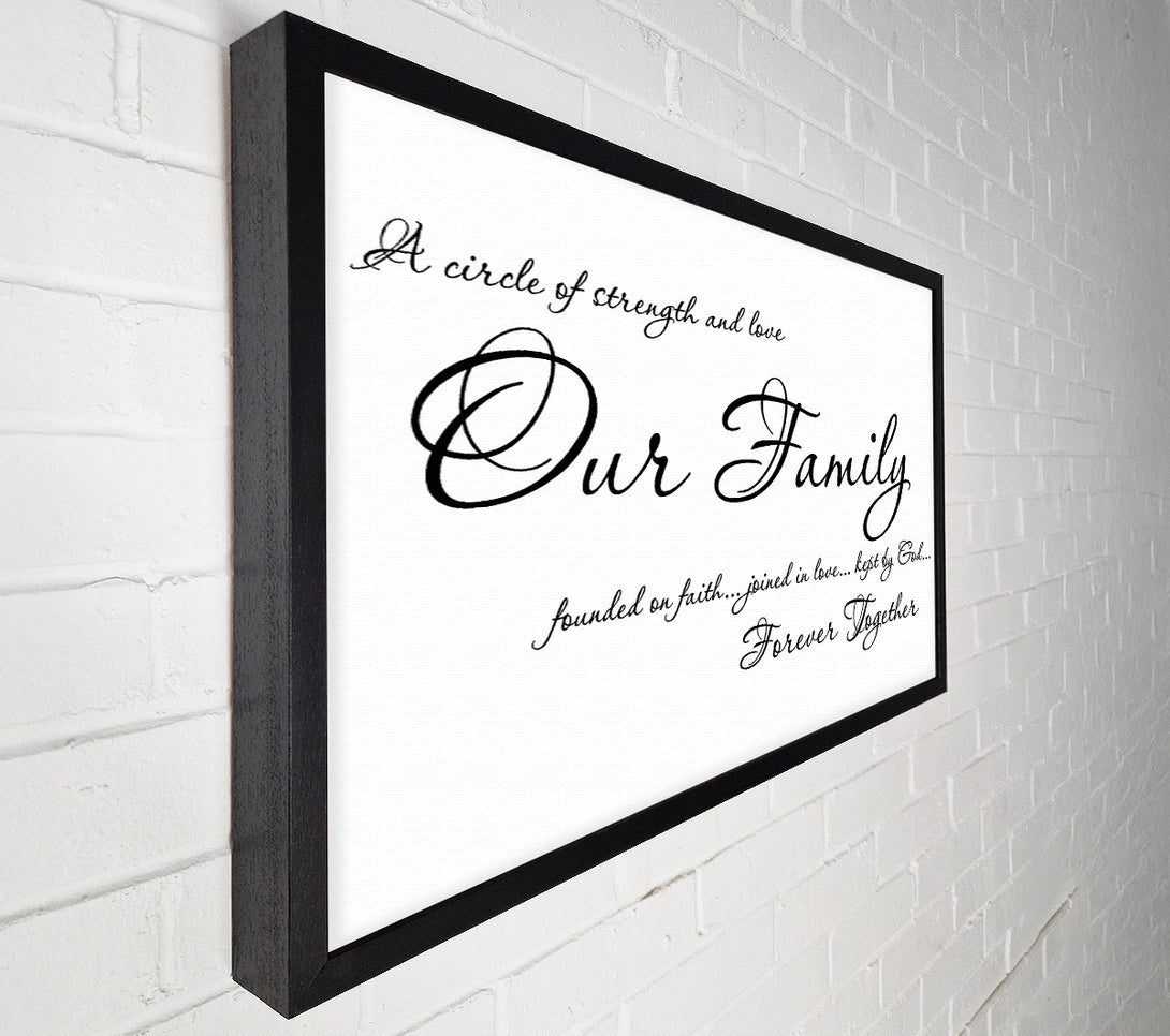  A Canvas Print of Family Quote Our Family Together Forever Canvas Art