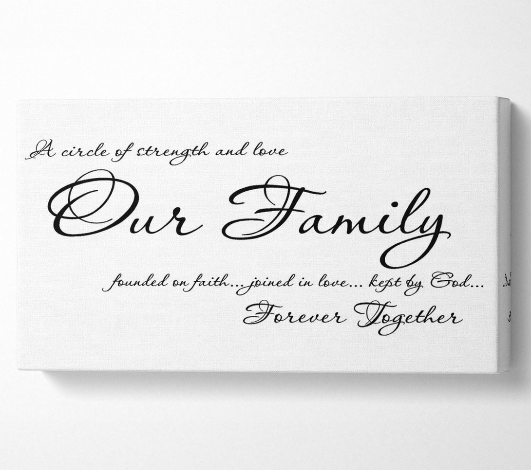  A Canvas Print of Family Quote Our Family Together Forever Canvas Art