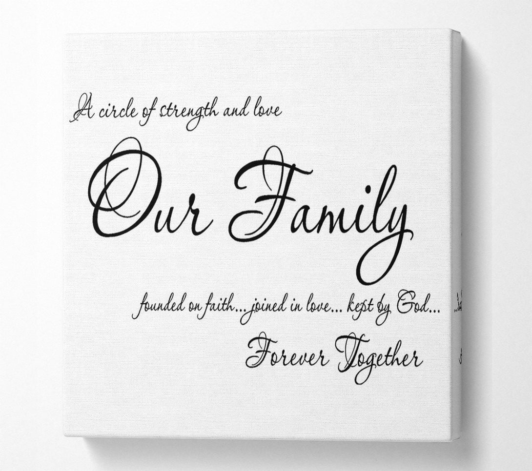  A Canvas Print of Family Quote Our Family Together Forever Canvas Art