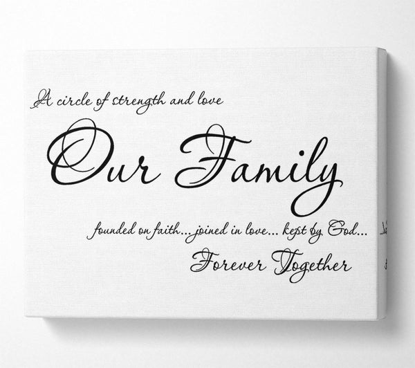  A Canvas Print of Family Quote Our Family Together Forever Canvas Art