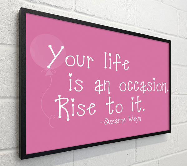 Suzanne Weyn Your Life Is An Occasion Pink