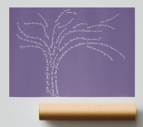 Love Quote The Love Tree Lilac Print