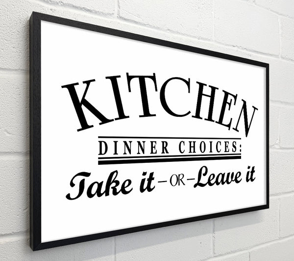 Kitchen Quote Dinner Choices