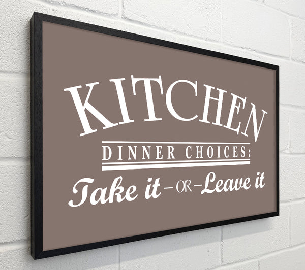 Kitchen Quote Dinner Choices Beige