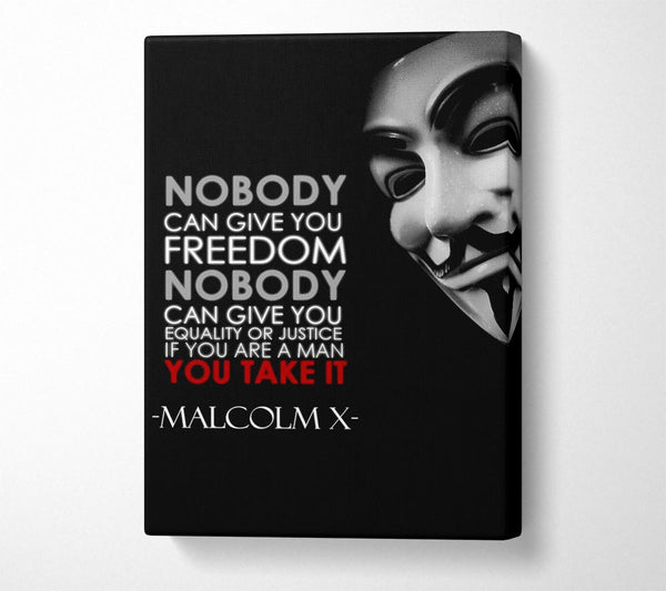  A Canvas Print of Movie Quote Malcolm X Canvas Print