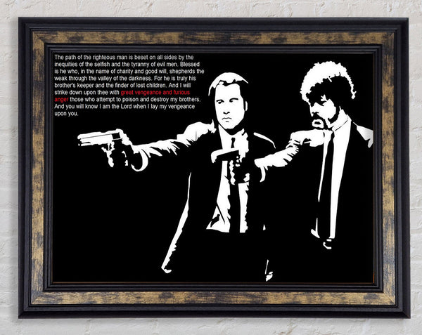 Movie Quote Dogs The Path Framed Print