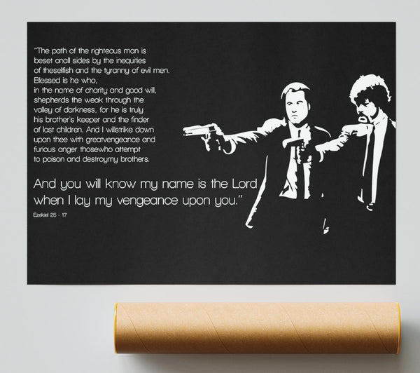 Movie Quote Pulp Fiction The Path Of The Righteous Man Print