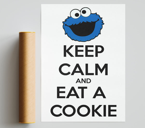 Kitchen Quote Keep Calm And Eat A Cookie Print
