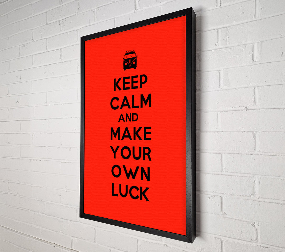  A Canvas Print of Keep Calm Luck Canvas Wall Art