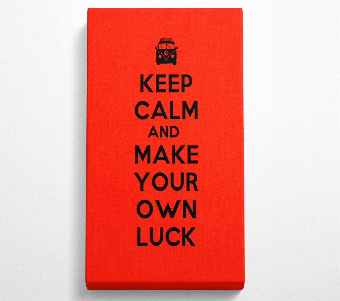  A Canvas Print of Keep Calm Luck Canvas Wall Art