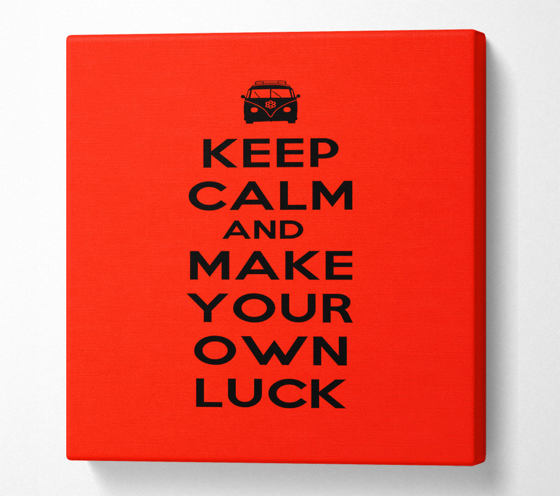  A Canvas Print of Keep Calm Luck Canvas Wall Art