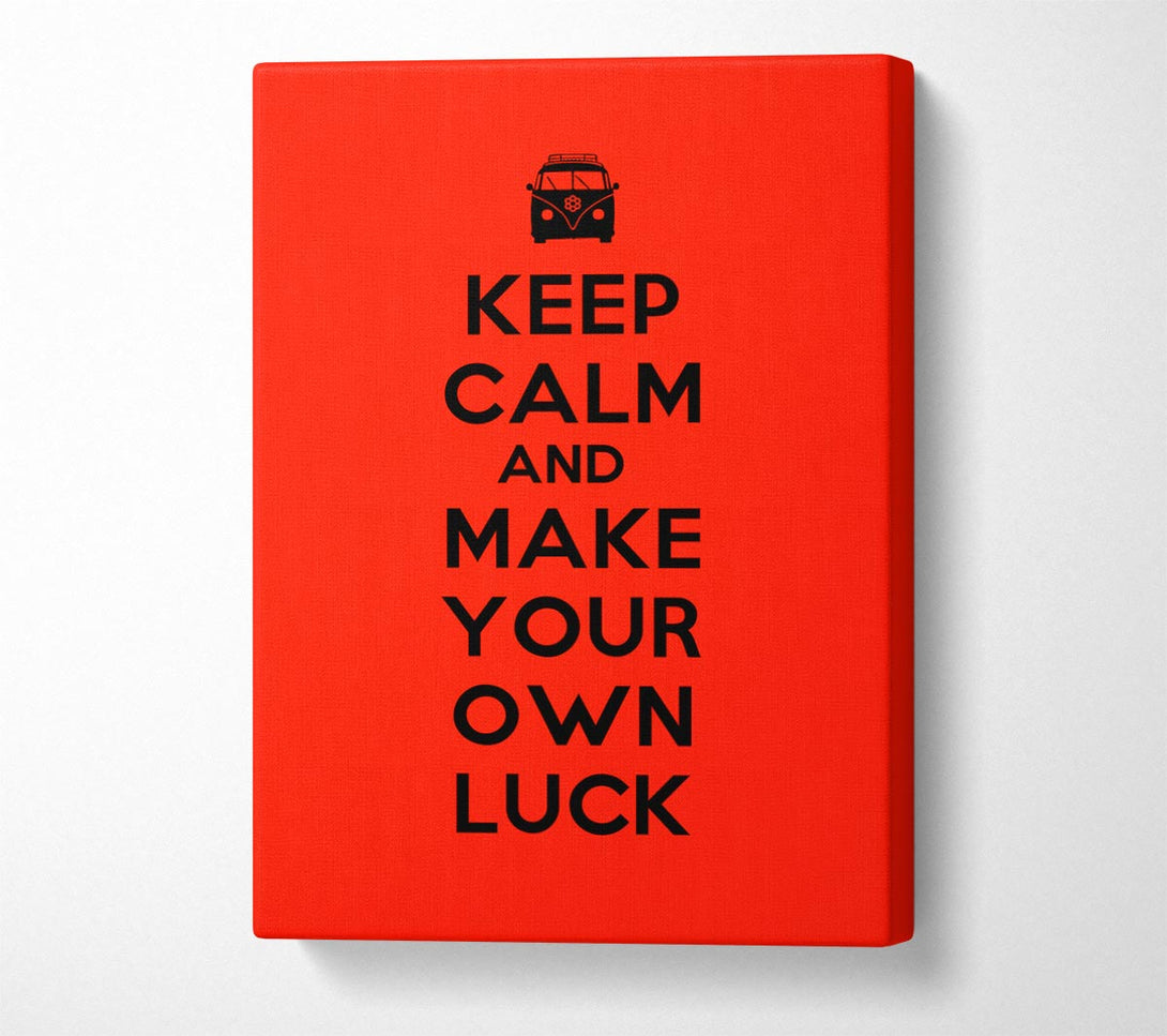  A Canvas Print of Keep Calm Luck Canvas Wall Art