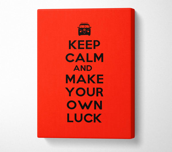  A Canvas Print of Keep Calm Luck Canvas Wall Art