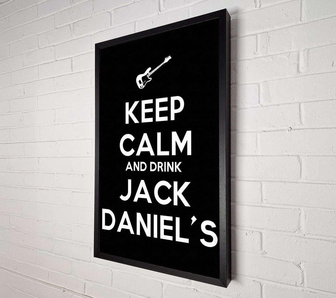  A Canvas Print of Kitchen Quote Keep Calm Jack Daniels Canvas Print