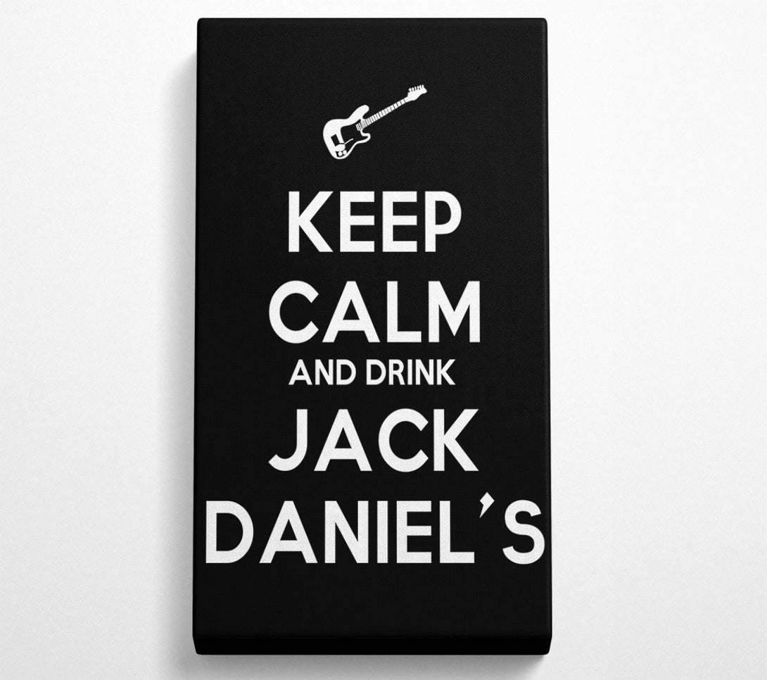  A Canvas Print of Kitchen Quote Keep Calm Jack Daniels Canvas Print