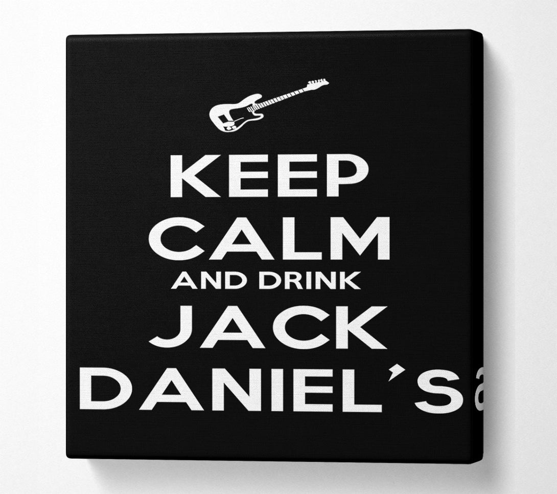  A Canvas Print of Kitchen Quote Keep Calm Jack Daniels Canvas Print