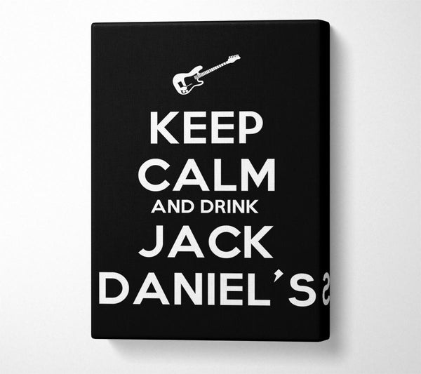  A Canvas Print of Kitchen Quote Keep Calm Jack Daniels Canvas Print