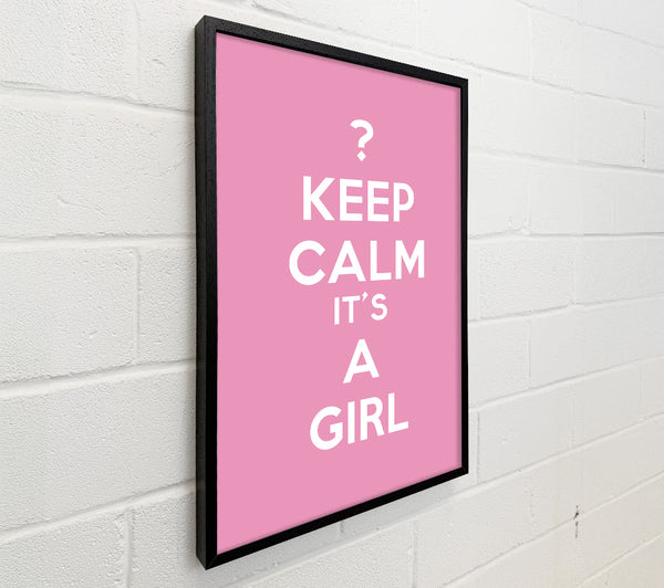 Nursery Quote Keep Calm Girl Pink