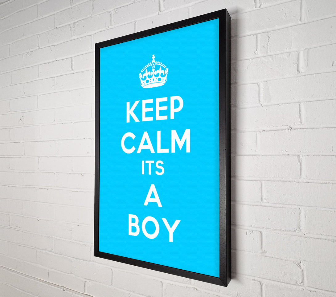  A Canvas Print of Nursery Quote Keep Calm Its A Boy Canvas Art