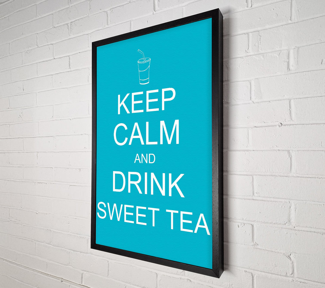  A Canvas Print of Kitchen Quote Keep Calm Sweet Tea Canvas Wall Art