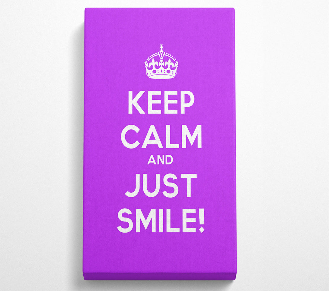  A Canvas Print of Keep Calm Smile Canvas Wall Art