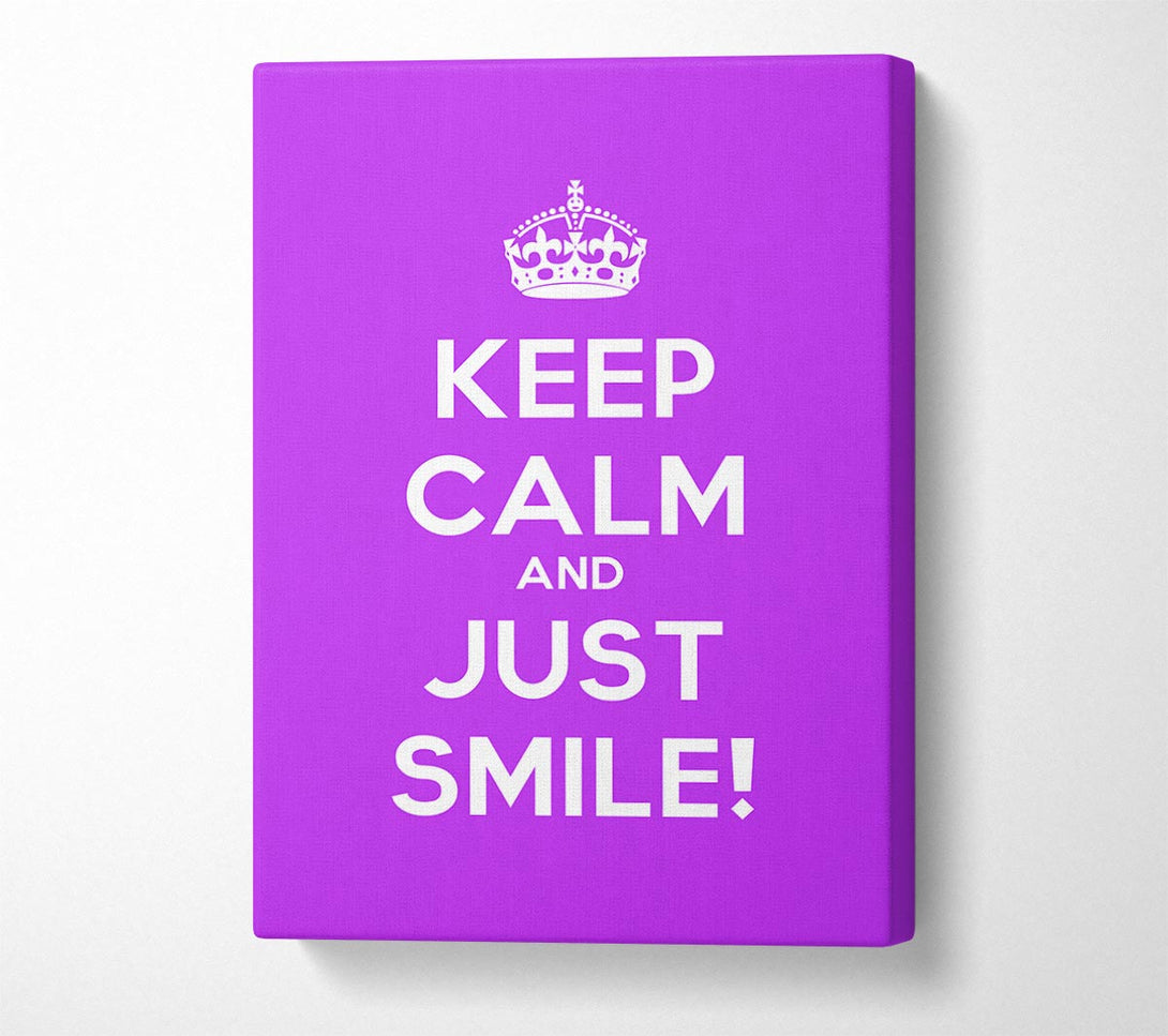  A Canvas Print of Keep Calm Smile Canvas Wall Art