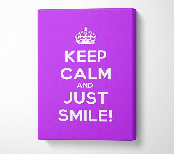  A Canvas Print of Keep Calm Smile Canvas Wall Art