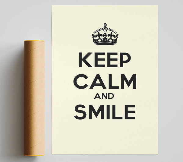 Keep Calm Smile Cream Giclee Print