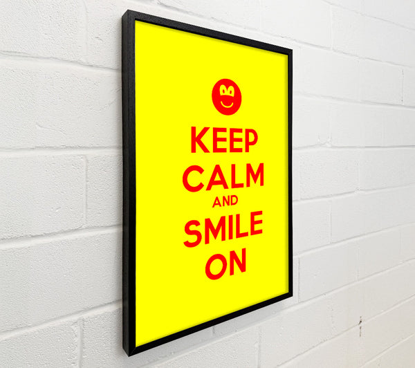 Keep Calm Smile On Yellow