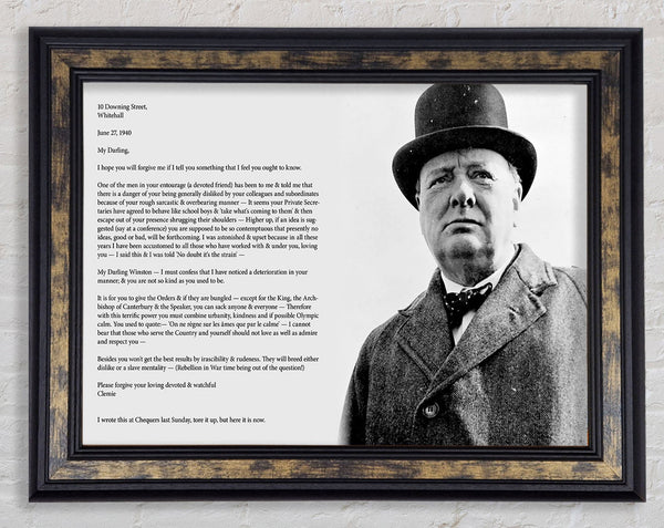 Motivational Quote Winston Churchill Framed Print