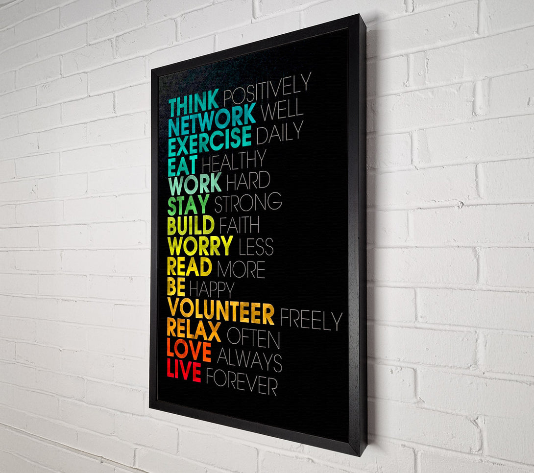  A Canvas Print of Think Positively Canvas Print