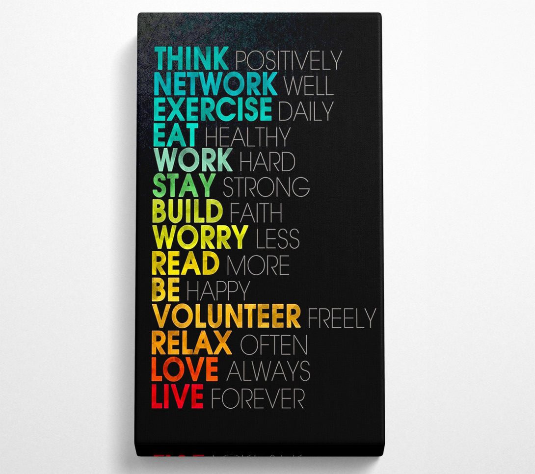  A Canvas Print of Think Positively Canvas Print